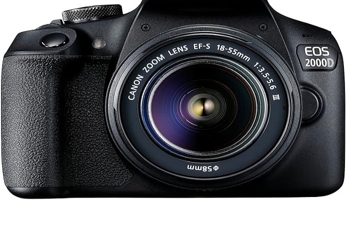 Canon EOS 2000D + EF-S 18-55mm III Lens - Easy-to-use DSLR Camera with a Versatile Lens, Ideal for Portraits and Landscapes